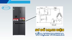 sơ đồ mạch điện tủ lạnh toshiba