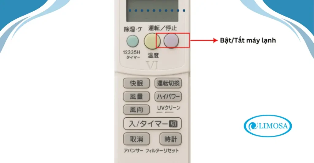Cách bật tắt máy lạnh Sanyo tiếng nhật