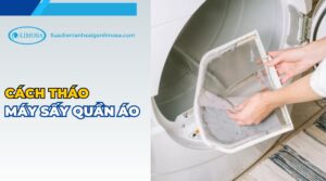 cách tháo máy sấy quần áo