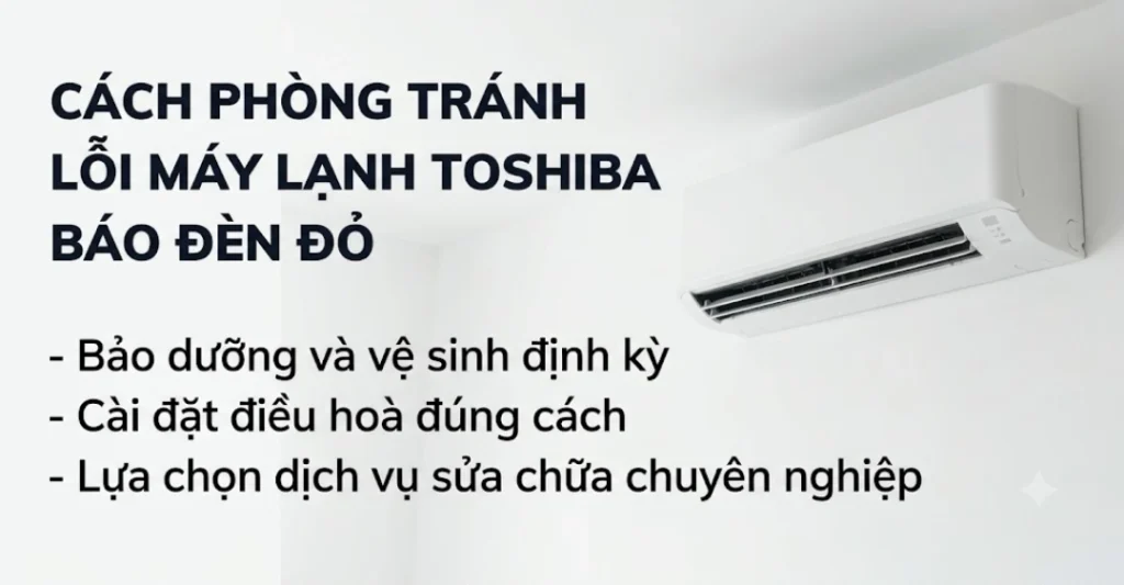 Cách phòng tránh lỗi máy lạnh Toshiba báo đèn đỏ tái diễn