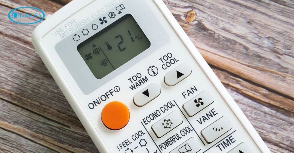 remote máy lạnh mitsubishi bị bụi bẩn