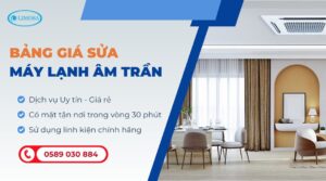 bảng giá sửa máy lạnh âm trần