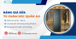 bảng giá sửa tủ chăm sóc quần áo