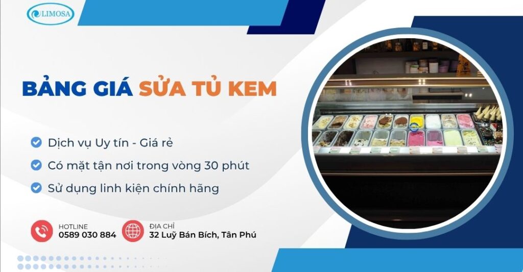 bảng giá sửa tủ kem