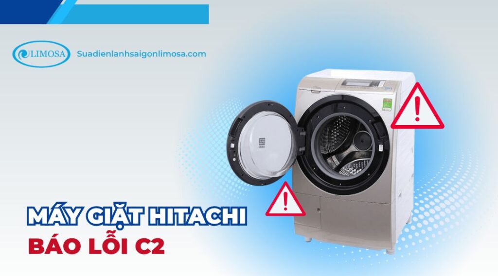 máy giặt hitachi báo lỗi c2