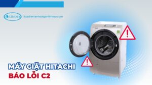 máy giặt hitachi báo lỗi c2