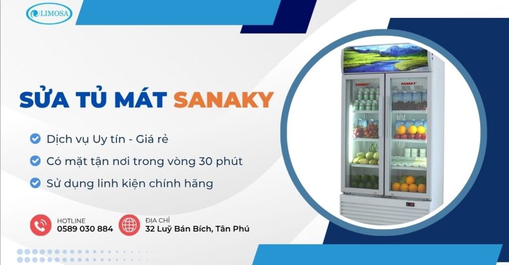 sửa tủ mát Sanaky