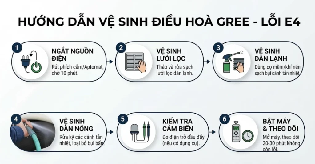 Hướng dẫn vệ sinh điều hoà Gree