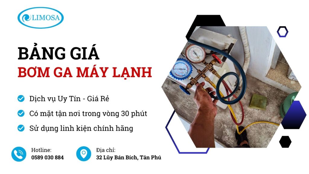 Bảng giá bơm ga máy lạnh tại nhà giá rẻ TPHCM