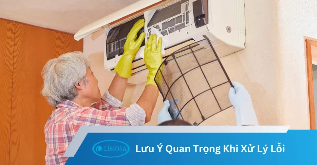 Lưu ý quan trọng khi xử lí lỗi máy lạnh