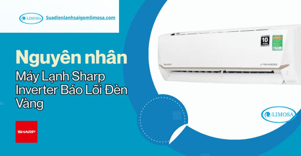 Nguyên nhân máy lạnh sharp inverter báo lỗi đèn vàng