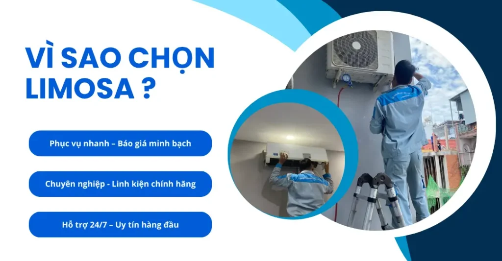 Vì sao chọn sửa máy lạnh Limosa