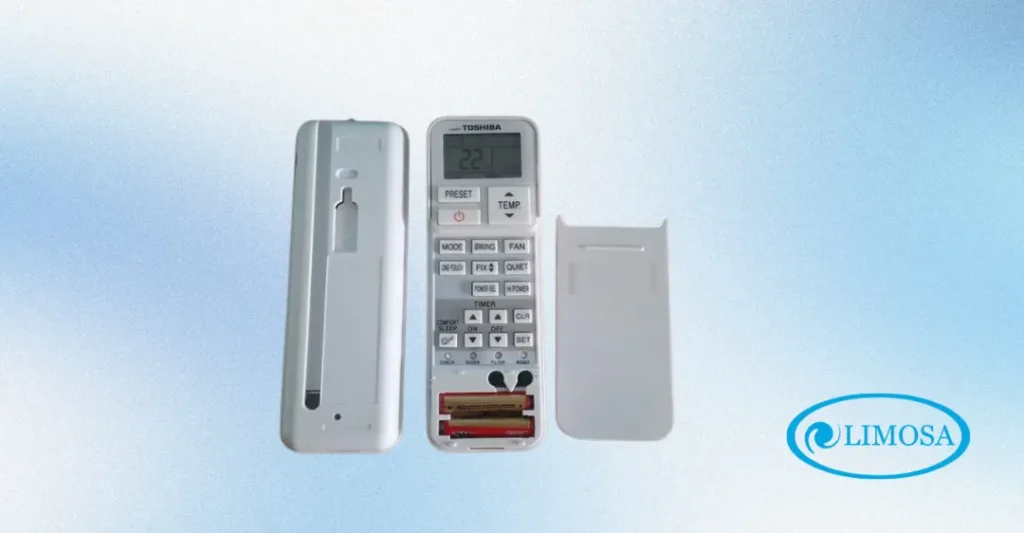 cách tháo remote máy lạnh toshiba để thay pin