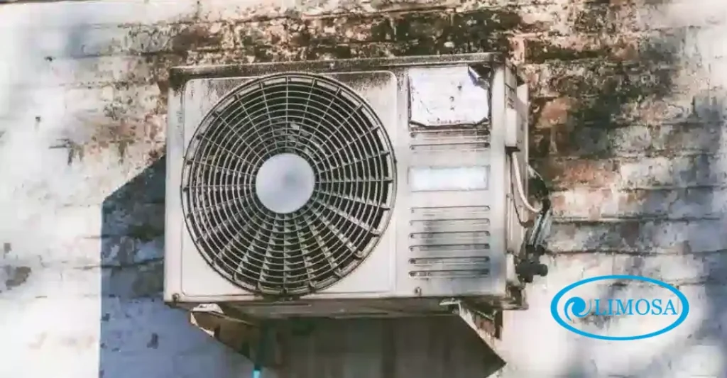 cục nóng máy lạnh bi bẩn