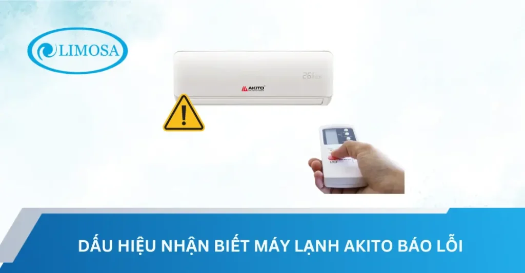 dấu hiệu điều hòa akito báo lỗi