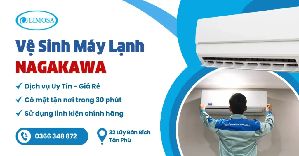 dịch vụ vệ sinh máy lạnh Nagakawa