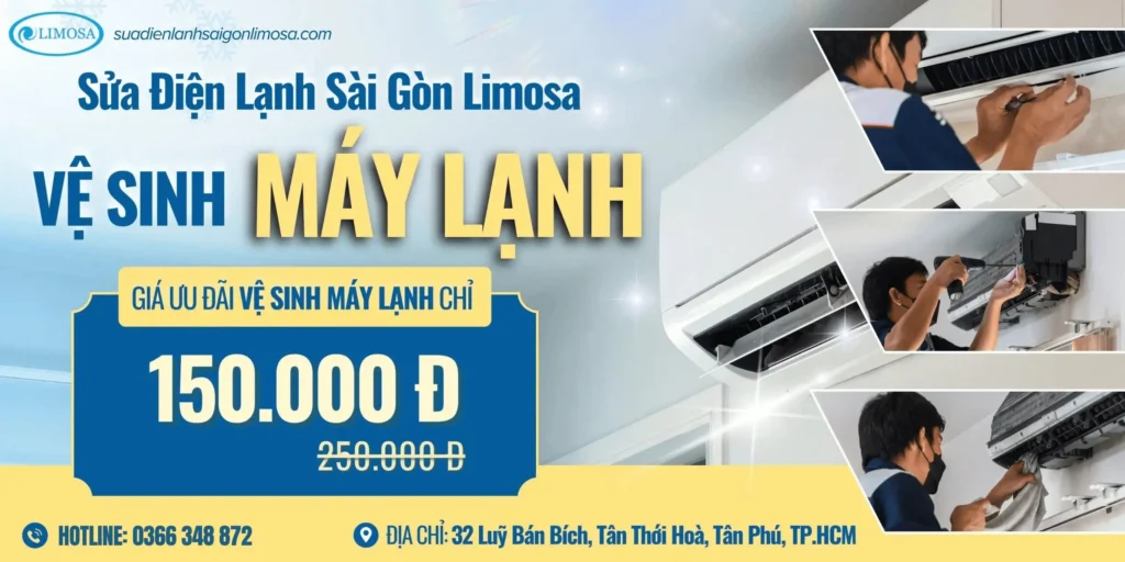 giá vệ sinh máy lạnh ưu đãi limosa
