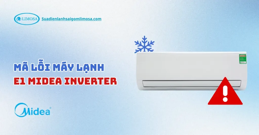 máy lạnh midea inverter báo lỗi e1