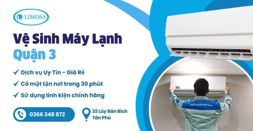 vệ sinh máy lạnh quận 3