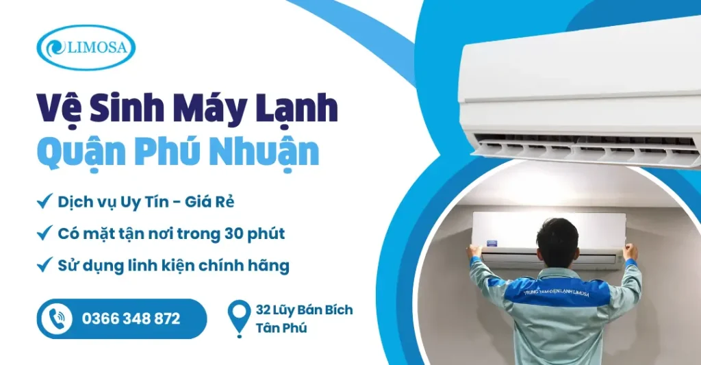 vệ sinh máy lạnh quận phú nhuận