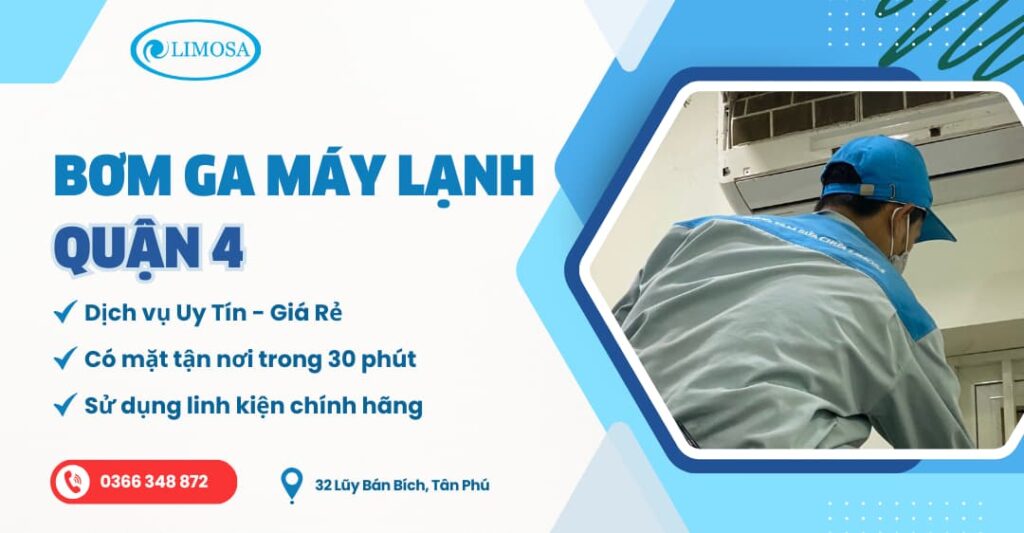 bơm ga máy lạnh quận 4