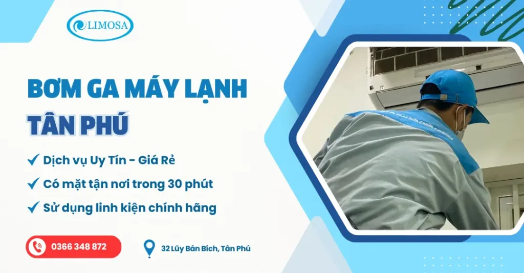 bơm ga máy lạnh quận tân phú