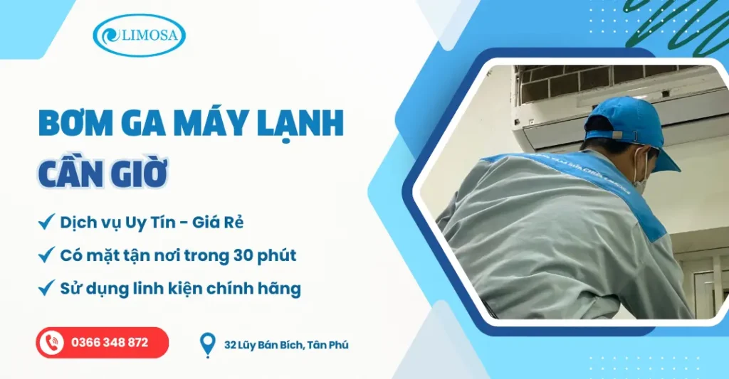 bơm ga máy lạnh tại cần giờ