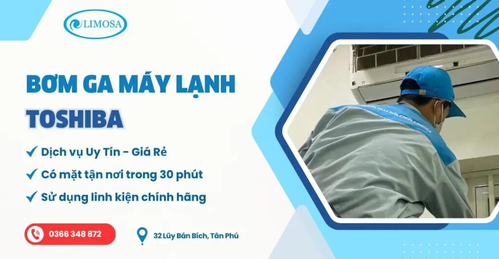 Bơm Ga Máy Lạnh Toshiba TPHCM - Giá Rẻ, Có Mặt Tận Nơi bơm ga máy lạnh toshiba