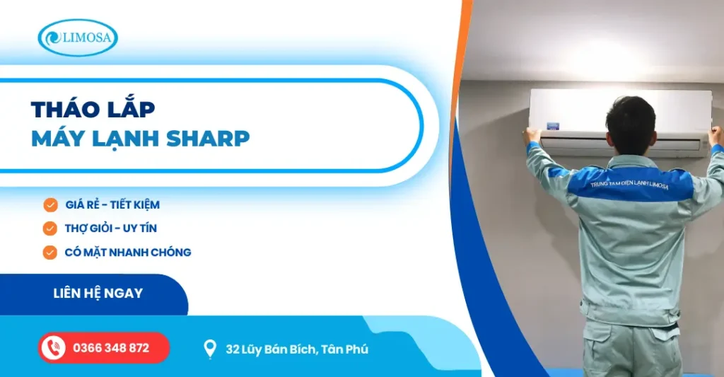 dịch vụ tháo lắp máy lạnh sharp