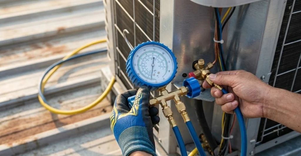 Máy lạnh thiếu hoặc dư gas
