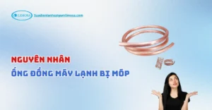 ống đồng máy lạnh bị móp