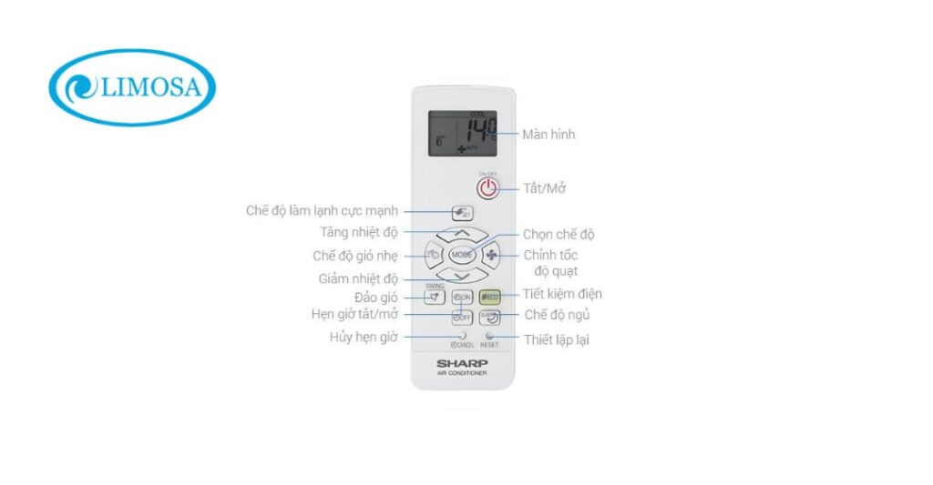 remote máy lạnh sharp