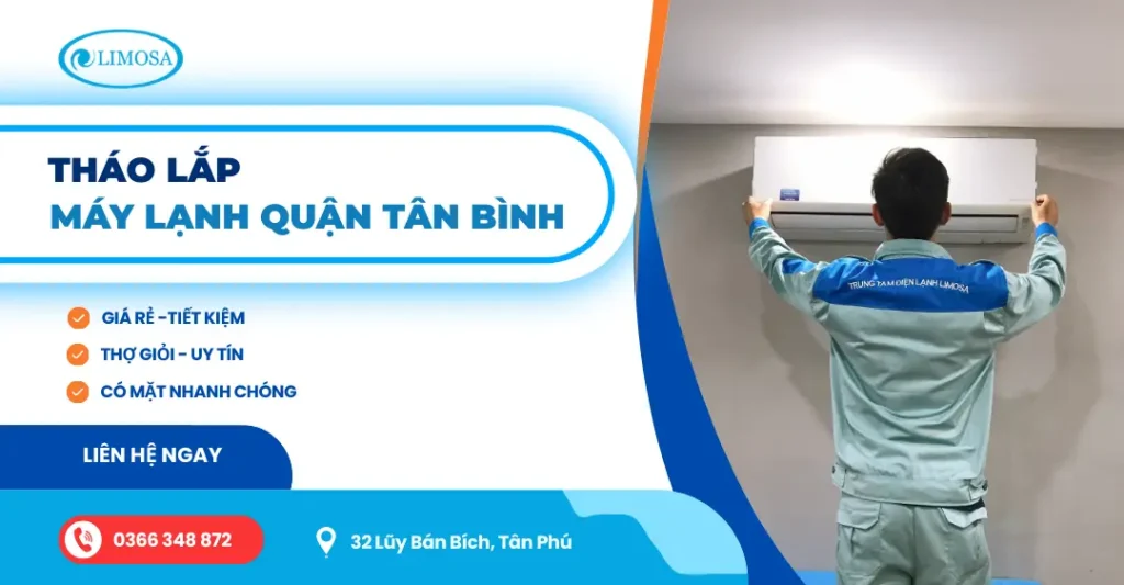 tháo lắp máy lạnh quận tân bình