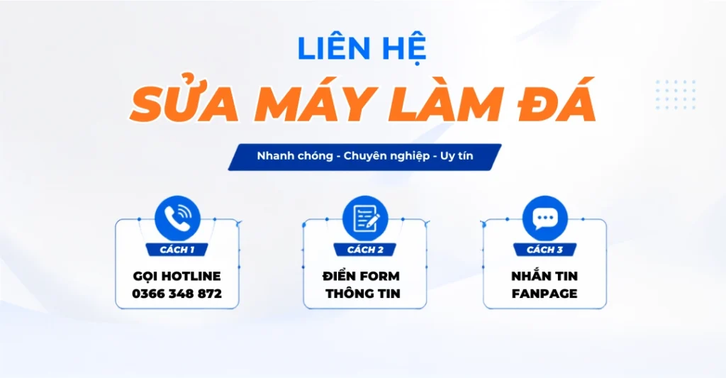 Hướng dẫn đặt lịch sửa máy làm đá tại Sửa Điện Lạnh Sài Gòn Limosa