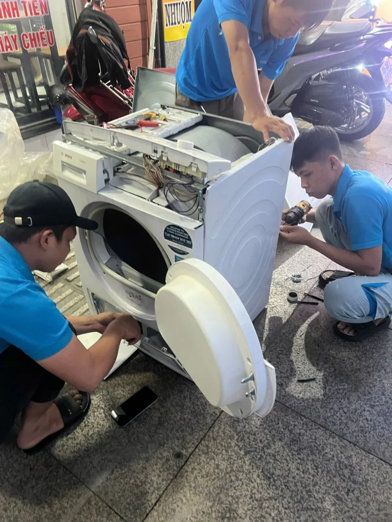 quy trình sửa chữa máy giặt tại Limosa