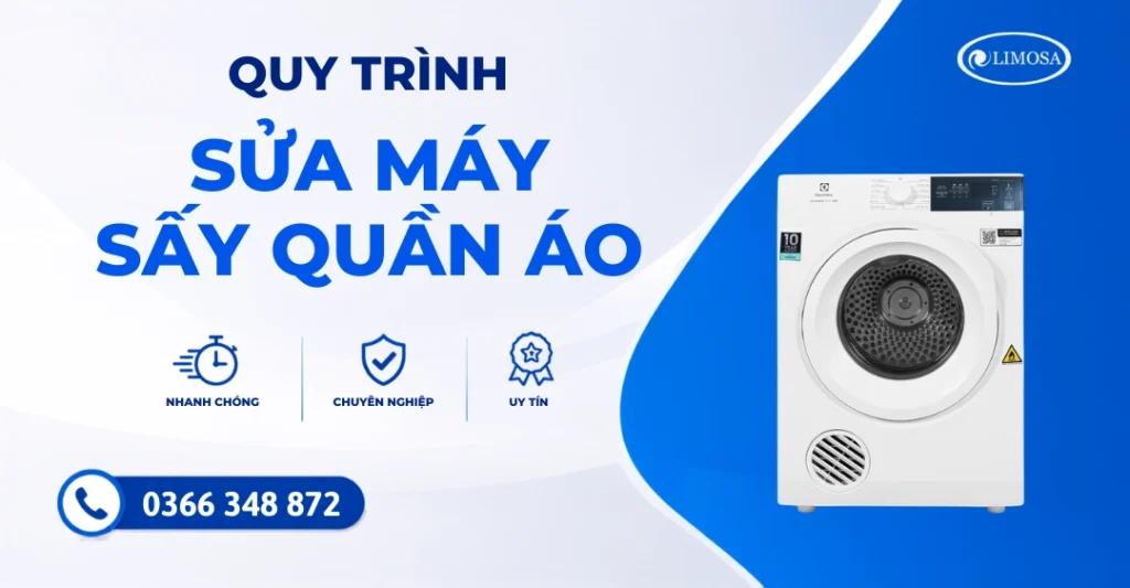 Quy trình dịch vụ sửa máy sấy quần áo quận chuẩn chất lượng