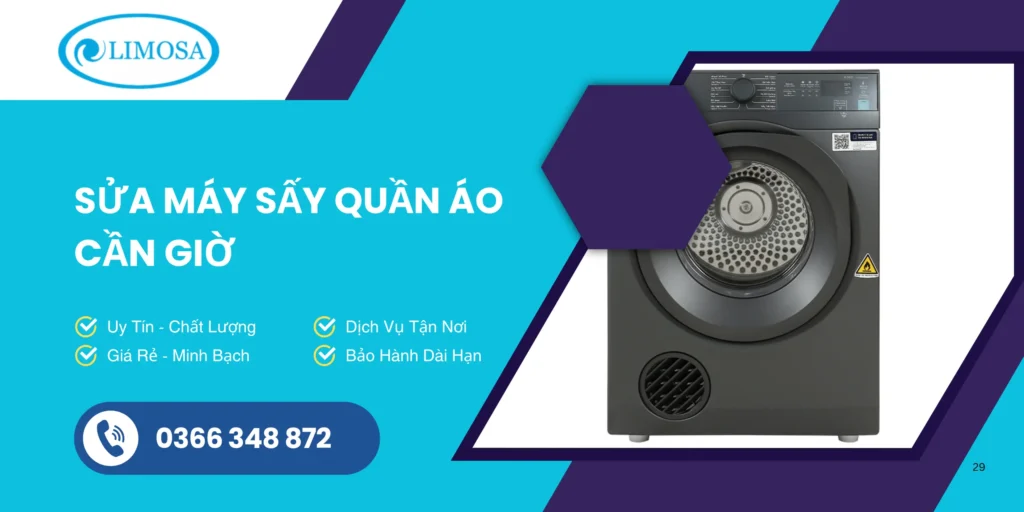 sửa máy sấy quần áo Cần Giờ