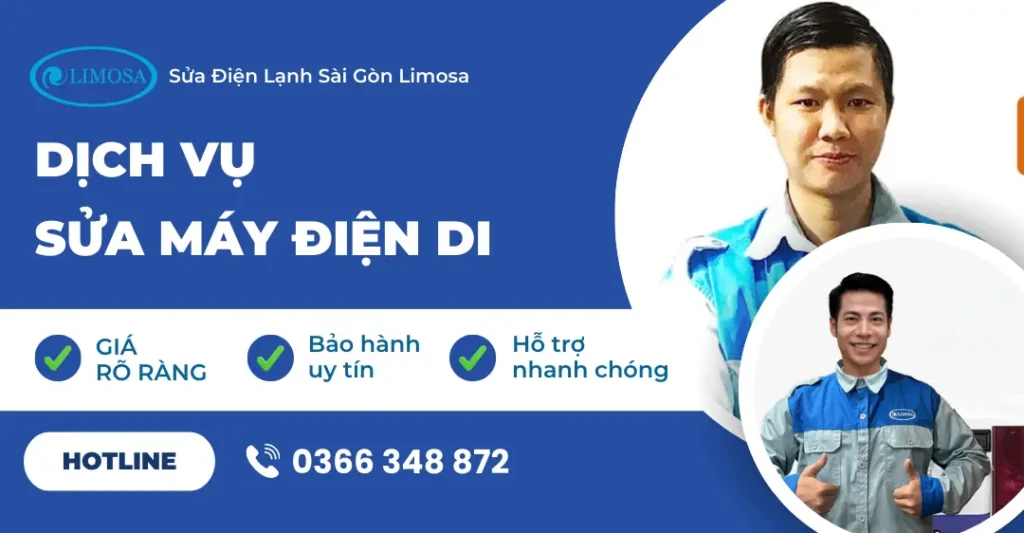 sửa máy điện di