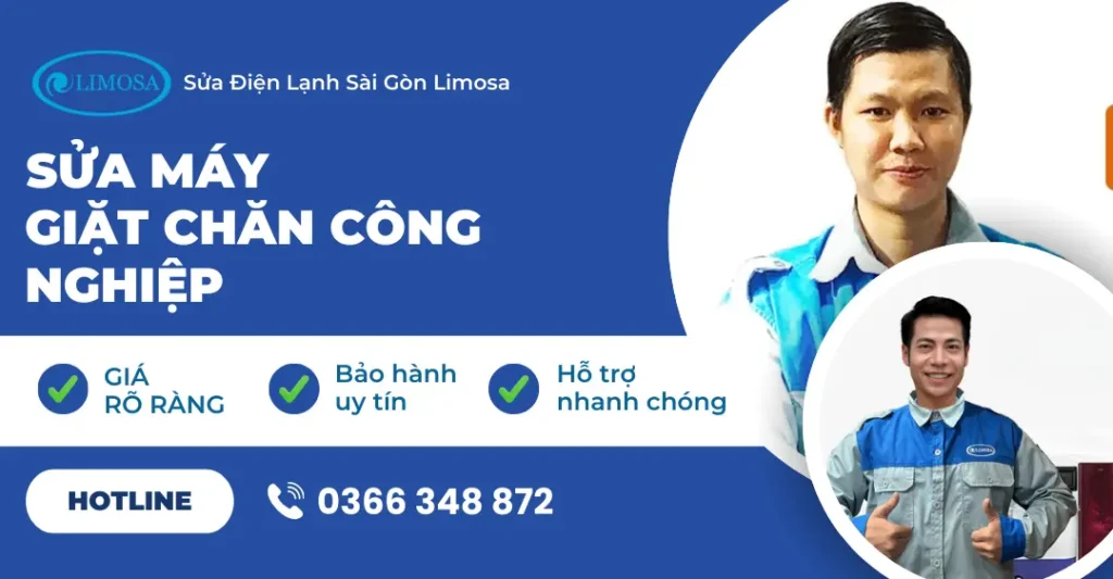 sửa máy giặt chăn công nghiệp