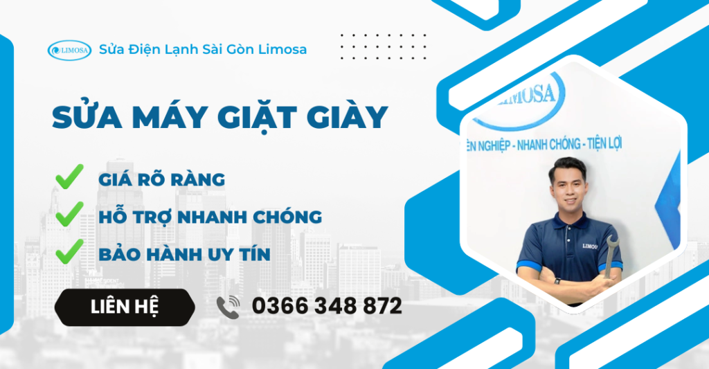 sửa máy giặt giày