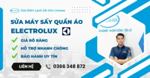 sửa máy sấy quần áo Electrolux
