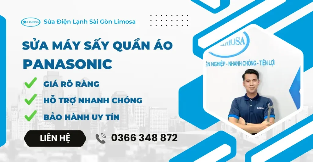 sửa máy sấy quần áo Panasonic