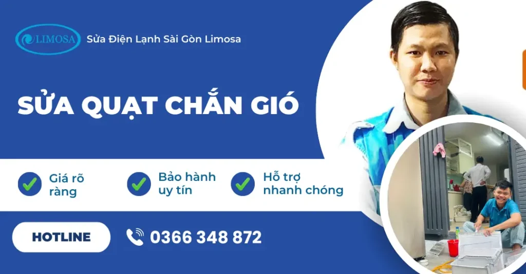sửa quạt chắn gió