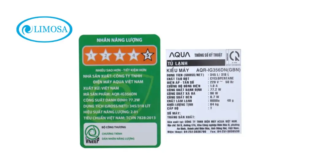 thông số kỹ thuật tủ lạnh
