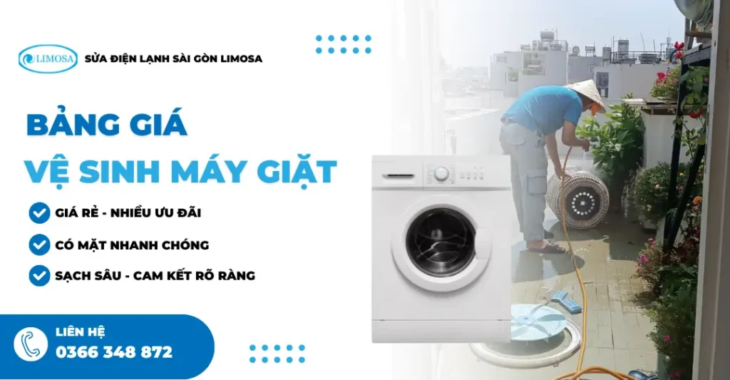 bảng giá vệ sinh máy giặt