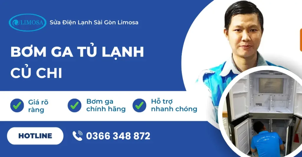 bơm ga tủ lạnh Củ Chi