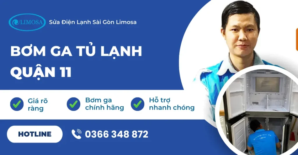 bơm ga tủ lạnh quận 11