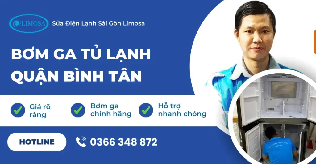 Bơm ga tủ lạnh quận Tân Bình – Dịch vụ xử lý tận nhà bơm ga tủ lạnh quận Bình Tân