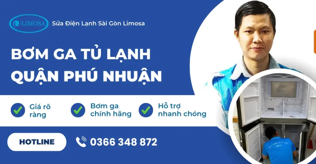 Bơm ga tủ lạnh quận Phú Nhuận - Giải pháp phục hồi tại nhà bơm ga tủ lạnh quận phú nhuận