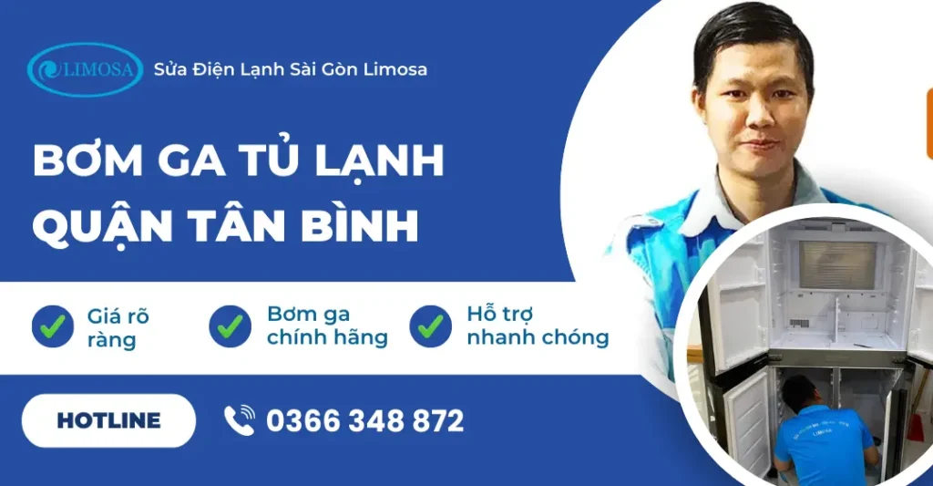 bơm ga tủ lạnh quận Tân Bình